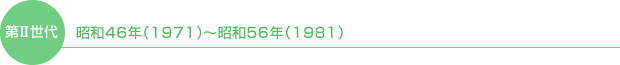 第Ⅱ世代　昭和46年（1971）～昭和56年（1981）